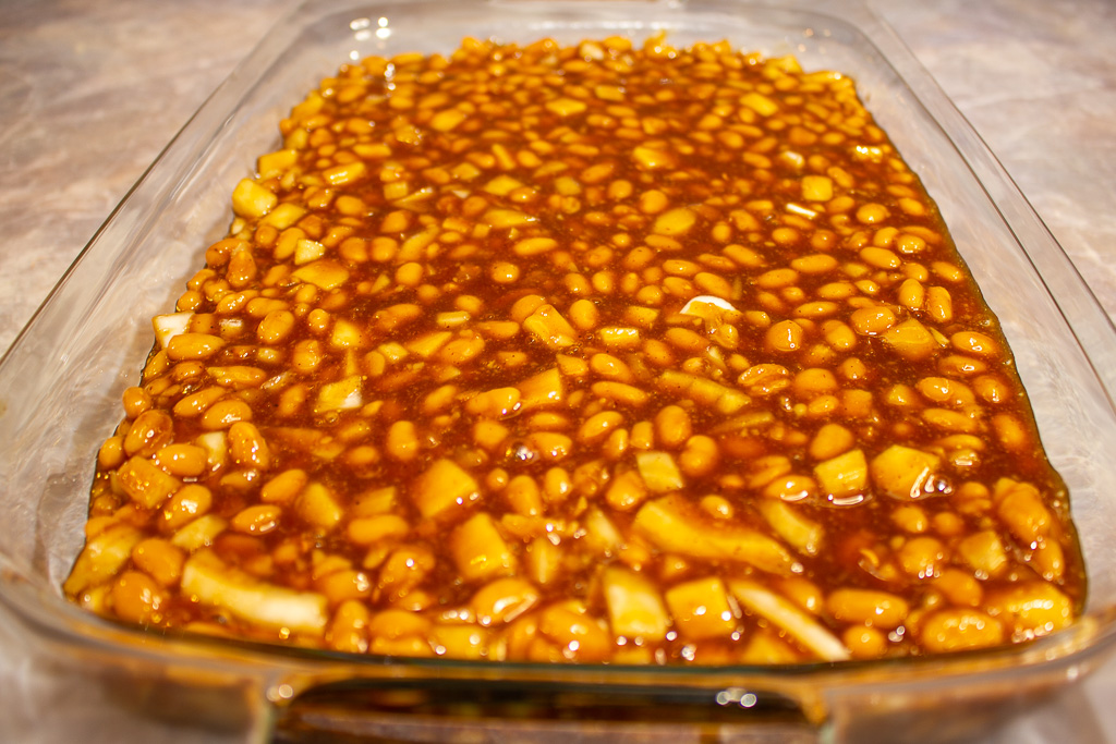 Easy KC Masterpiece Tart Apple Baked Beans - Ready for bacon